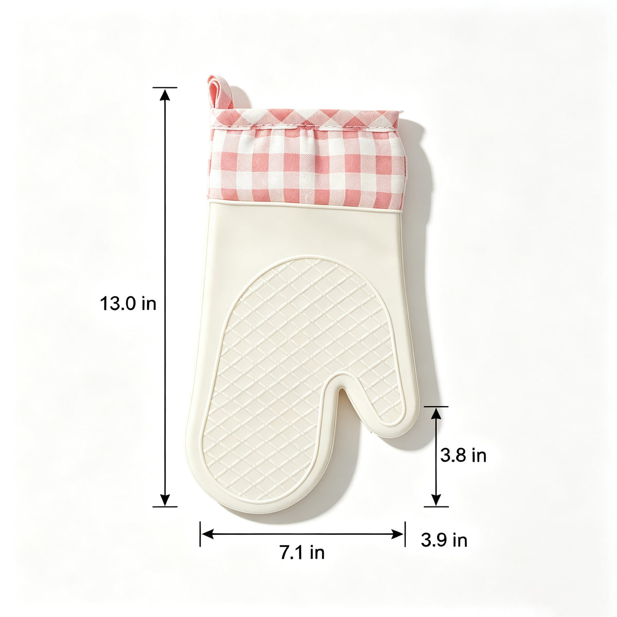 Heat‑Resistant Oven Mitts, Thickened Cotton Silicone Non‑Slip Gloves for Baking