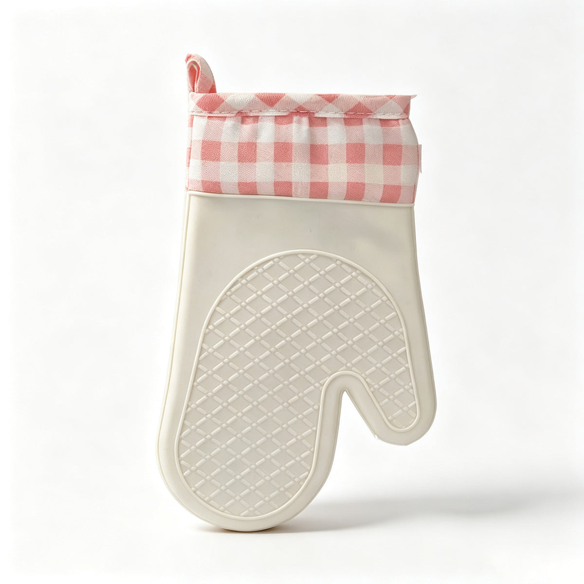 Heat‑Resistant Oven Mitts, Thickened Cotton Silicone Non‑Slip Gloves for Baking