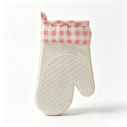 Heat‑Resistant Oven Mitts, Thickened Cotton Silicone Non‑Slip Gloves for Baking