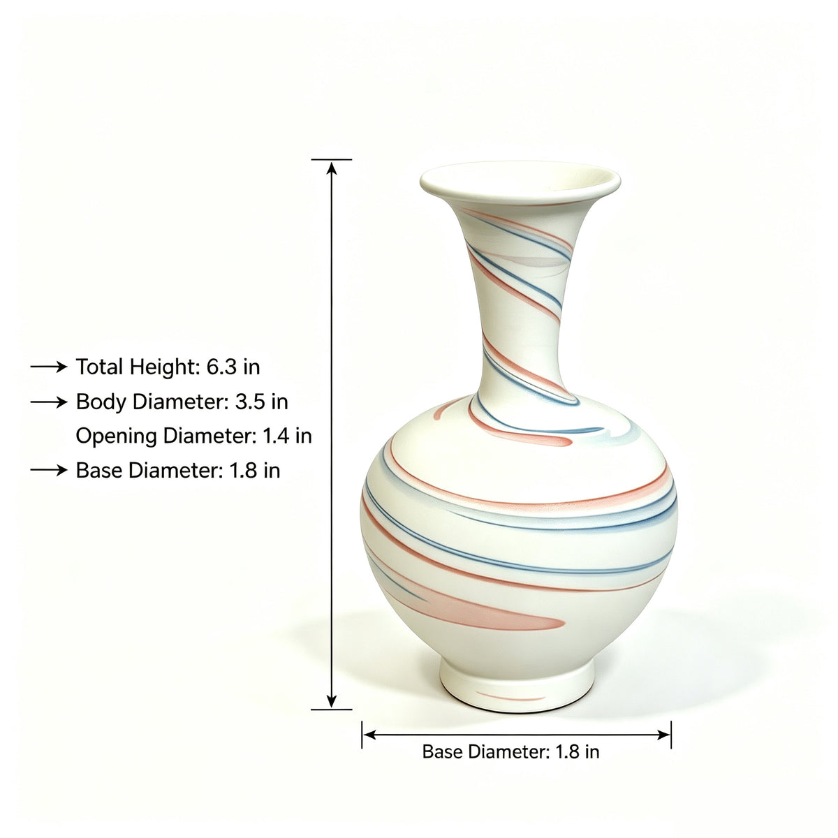 Mini Ceramic Vase, Desktop Flower Vase for Home Tabletop Decor