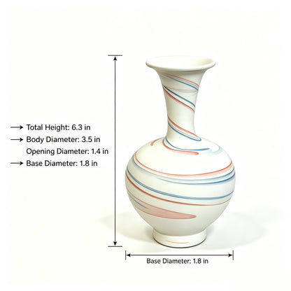 Mini Ceramic Vase, Desktop Flower Vase for Home Tabletop Decor
