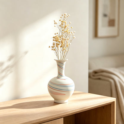 Mini Ceramic Vase, Desktop Flower Vase for Home Tabletop Decor