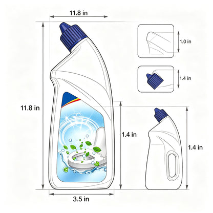 Powerful Toilet Bowl Cleaner for Limescale, Urine Stain and Odor Removal